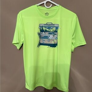 Boys Under Armour brand Neon Green shirt in excellent condition, size XL